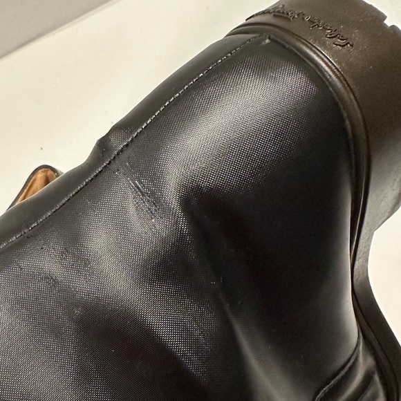 Salvatore Ferragamo Women's Leather and Fabric Combat Boot Size 9.0 B - Picture 13 of 14